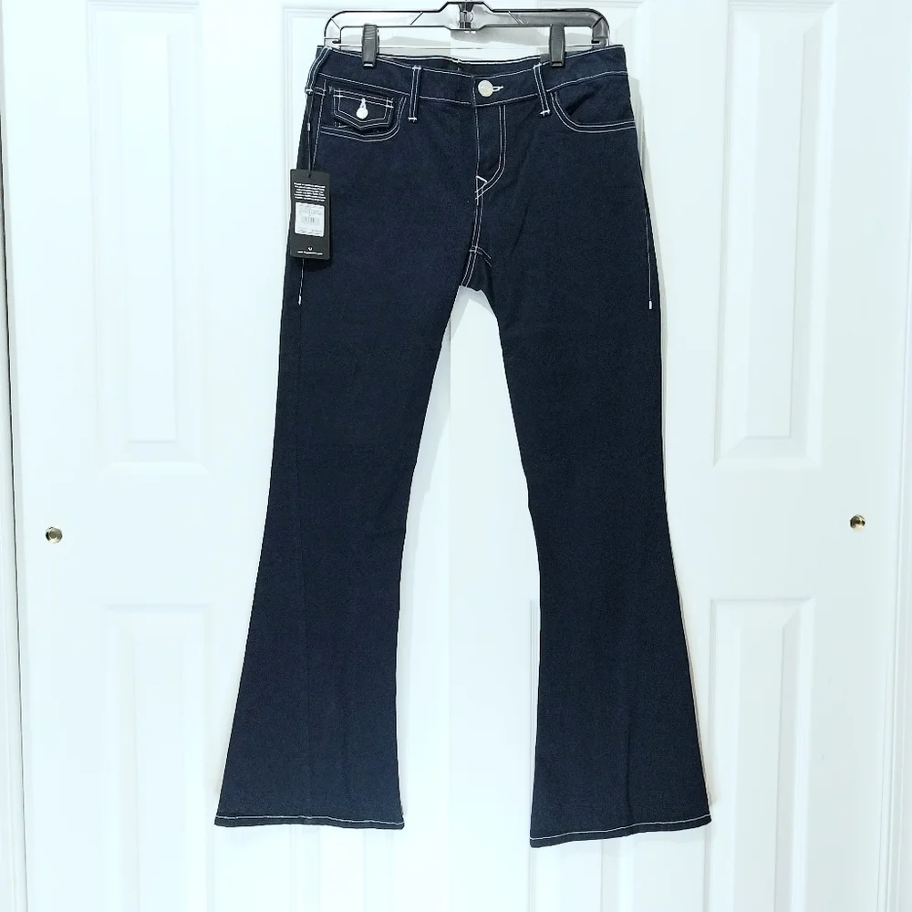 True Religion Joey Low Rise Flare Jeans, NWT, Size 29 - Picture 1 of 12